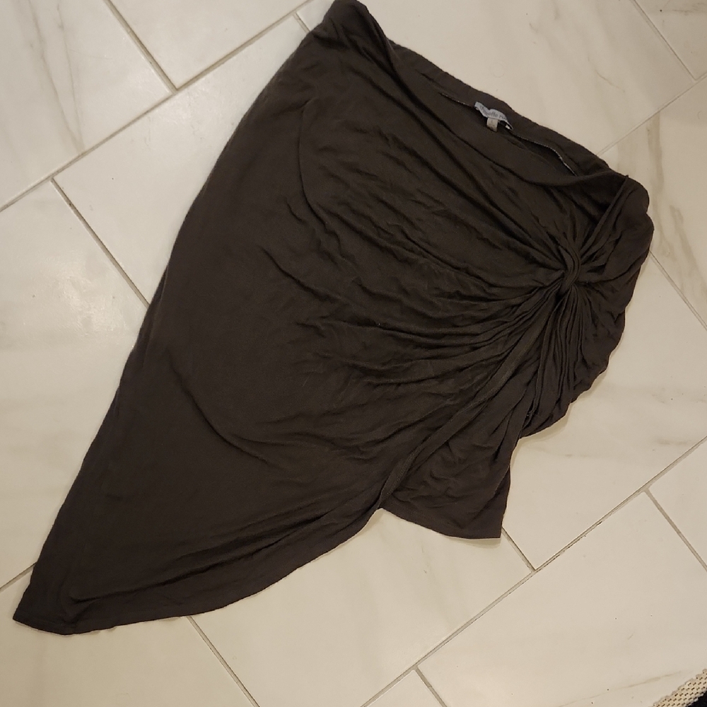 Charlotte Russe Asymmetrical Olive Green Skirt